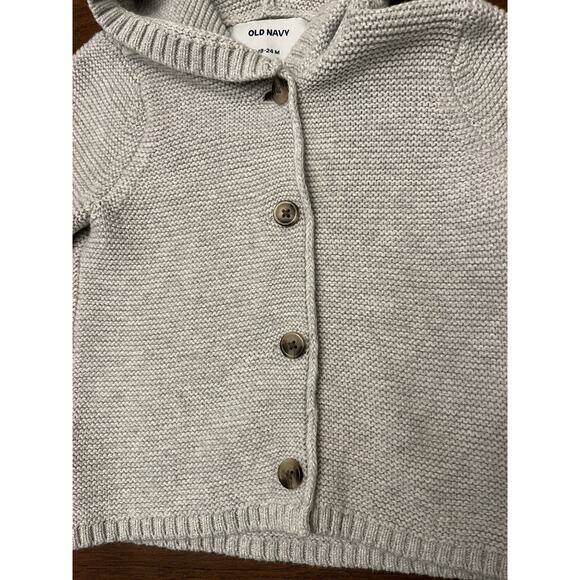 Old Navy Hooded Knit Sweater 18-24M - Picture 3 of 6